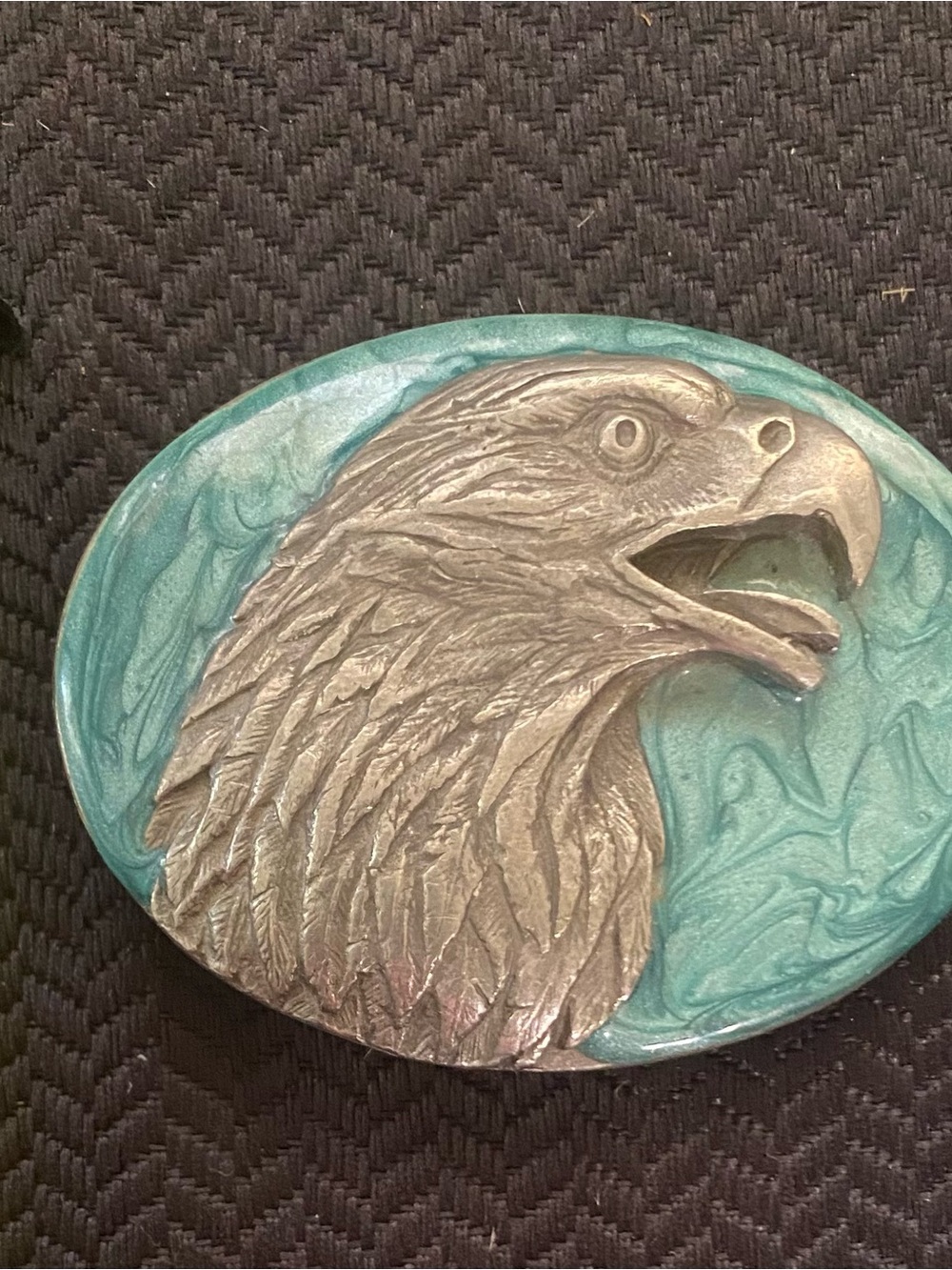 UR Amazing Vintage pewter Siskiyou Eagle Head Belt Buckle